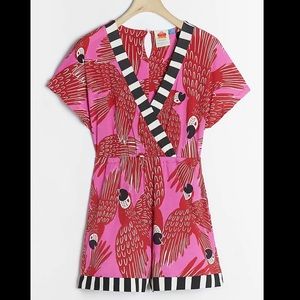 Farm Rio Anthropologie Selma Parrot Romper